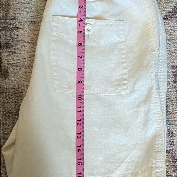 NWOT  Liz Wear by Liz Claiborne Womens Khaki linen drawstring shorts Size 8 - Picture 11 of 16